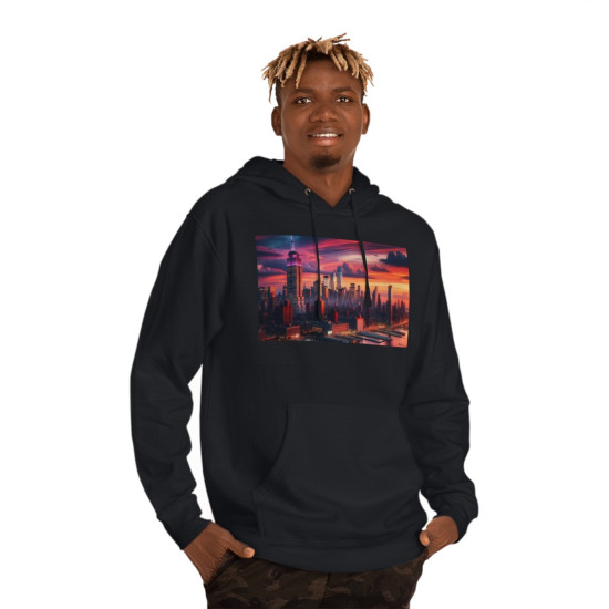 New York Skyline at Sunset Hoodie