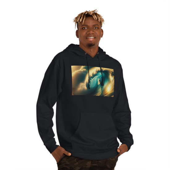 Surfer Catching a Wave Hoodie