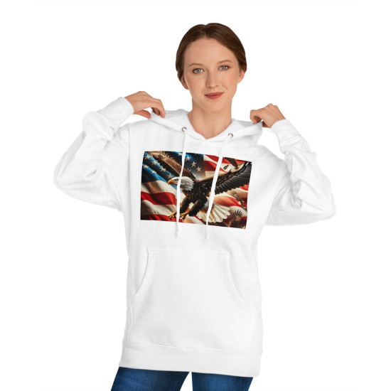 Eagle and American Flag Hoodie