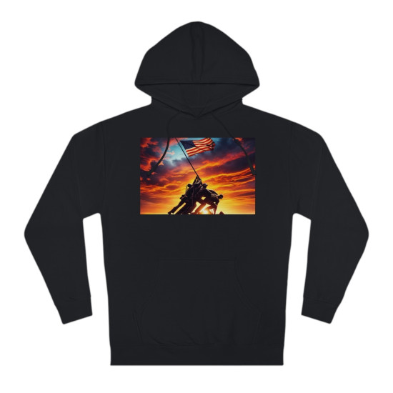 Iwo Jima Memorial Silhouette Hoodie