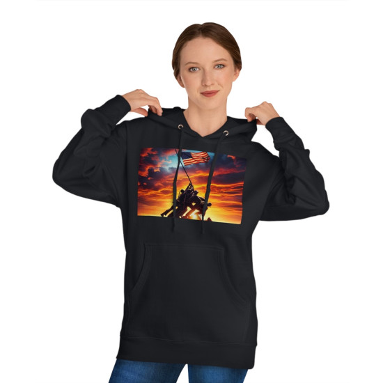 Iwo Jima Memorial Silhouette Hoodie